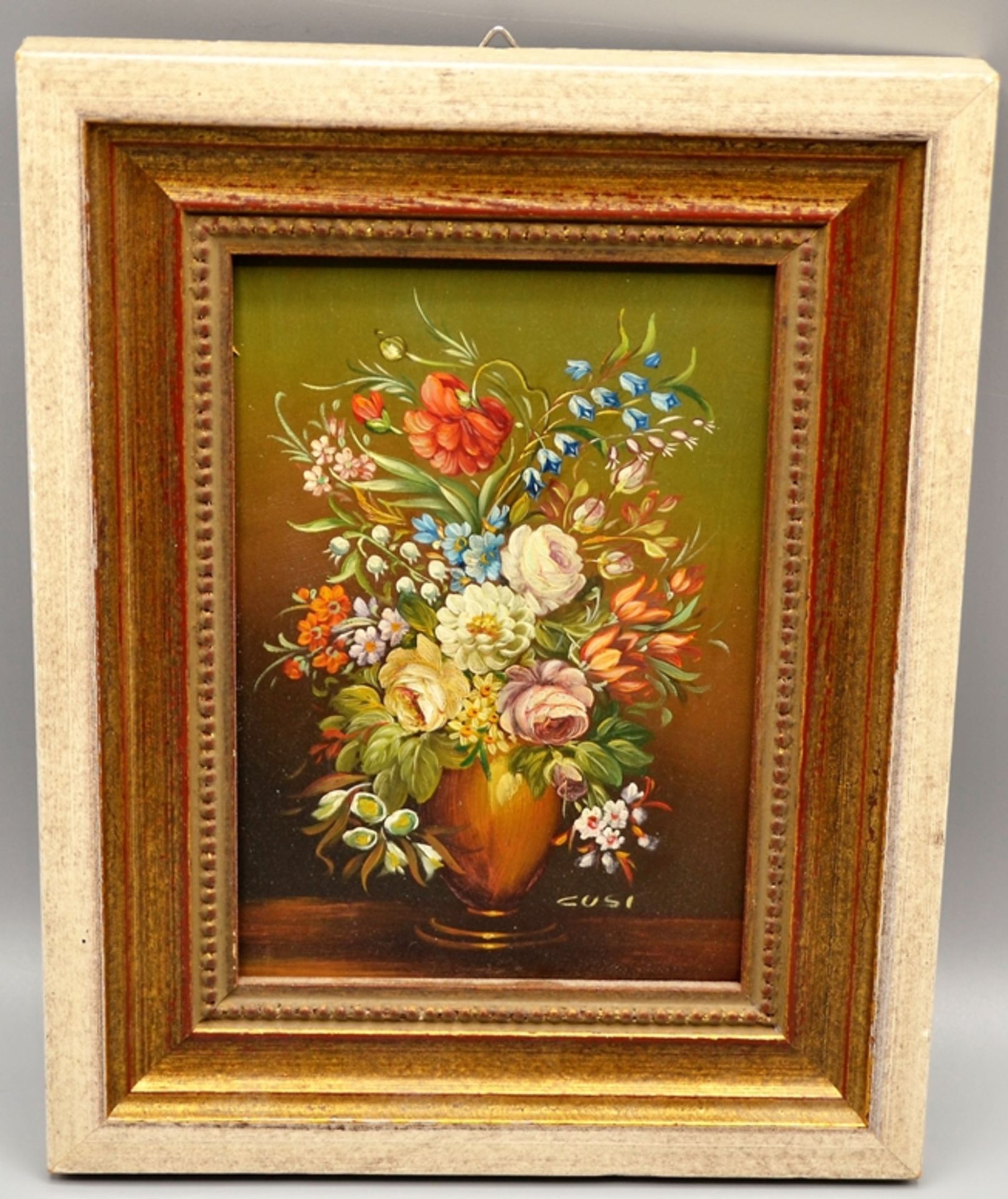 Konvolut 2 kleine Blumen Stilleben 20 Jhdt., beide signiert, ca. 24 x 19 cm u. 34 x 27,5 cm (mit Ra - Bild 3 aus 3