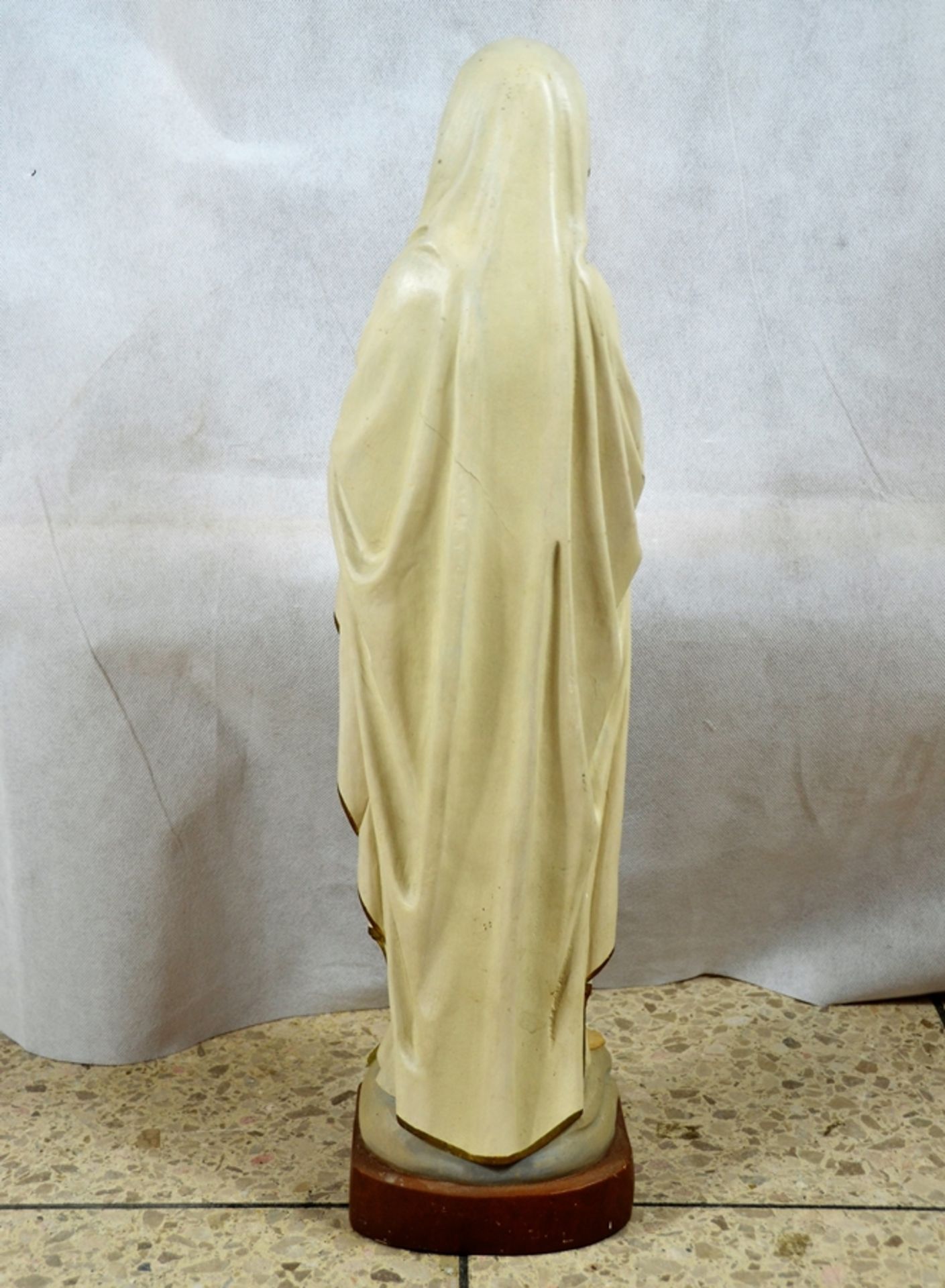 Lourdes Madonna Schnitzfigur 20 Jhdt. ca. 59 cm - Image 3 of 3