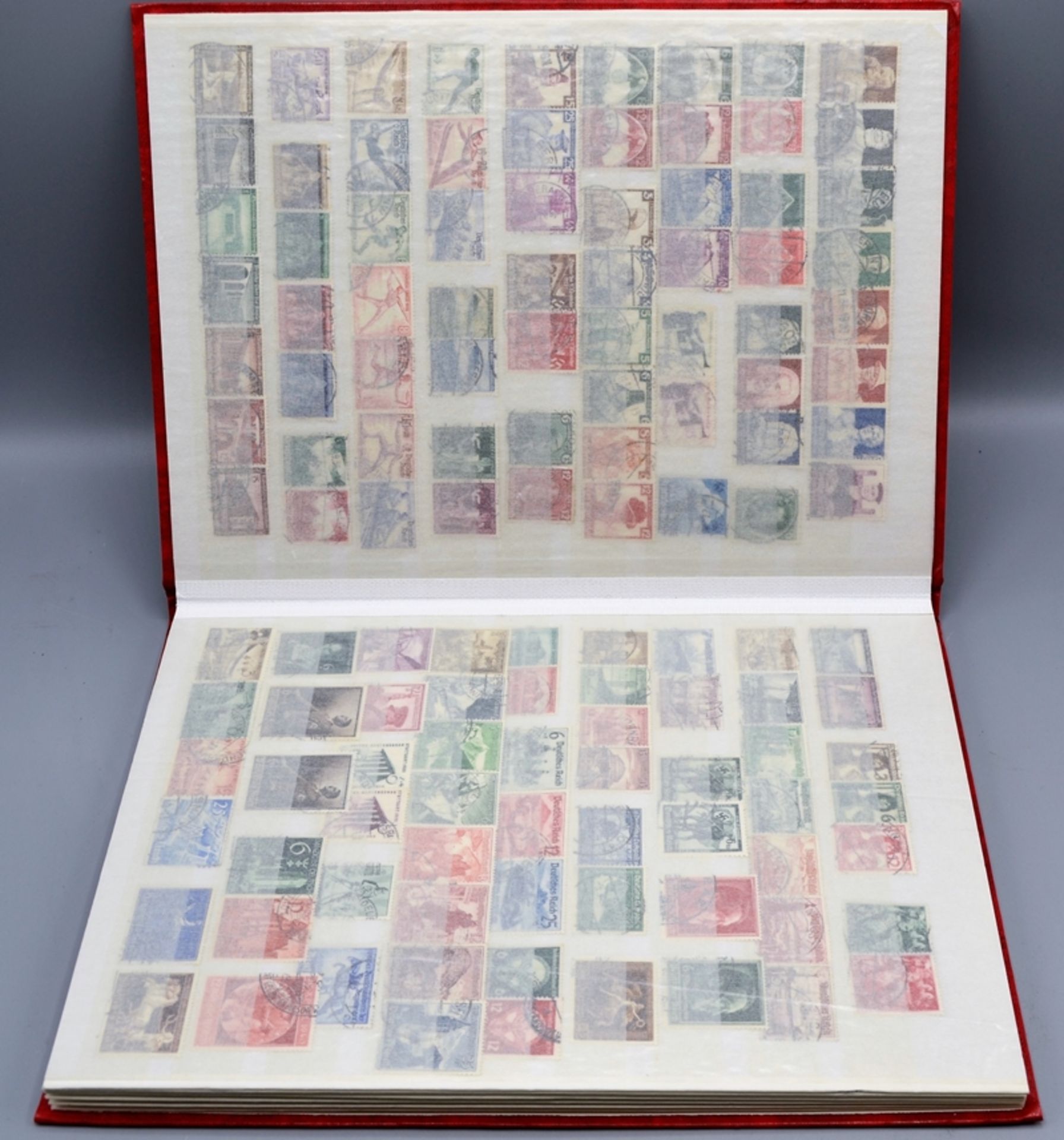 Briefmarkenalbum Steckalbum 3. Reich Sammlung meist gestempelt, dabei viele komplette Sätze (z.B. L - Bild 2 aus 9