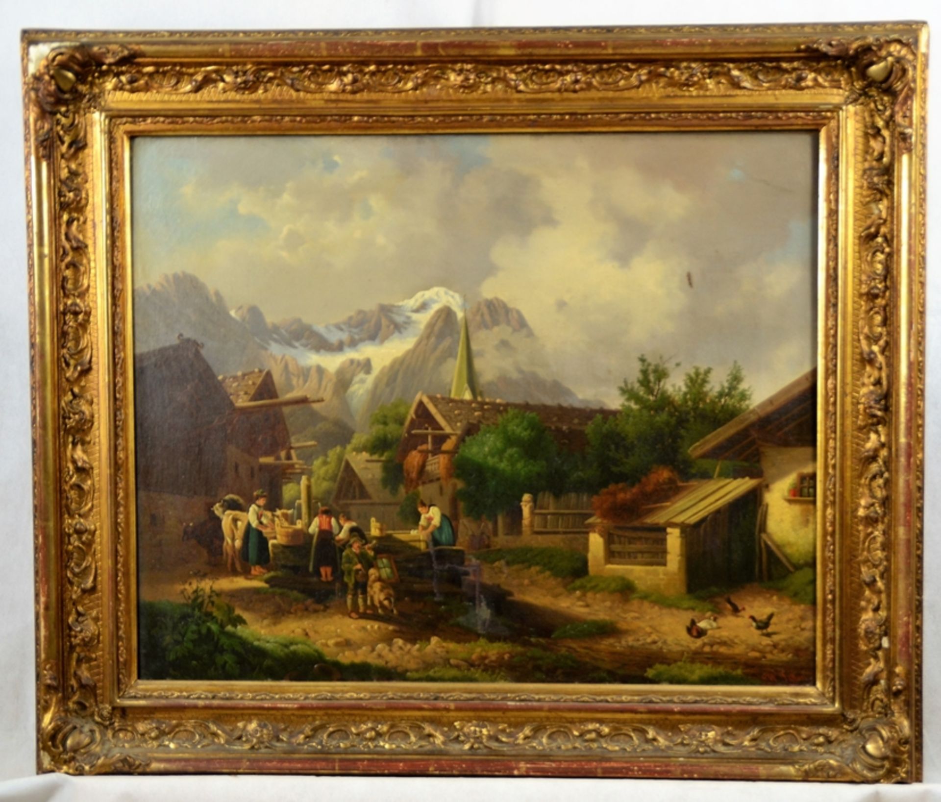 Wilhelm Anton Maria Settari (1841 St. Pankraz - 1905 Meran) Gemälde datiert 1862, Öl auf Leinwand, 