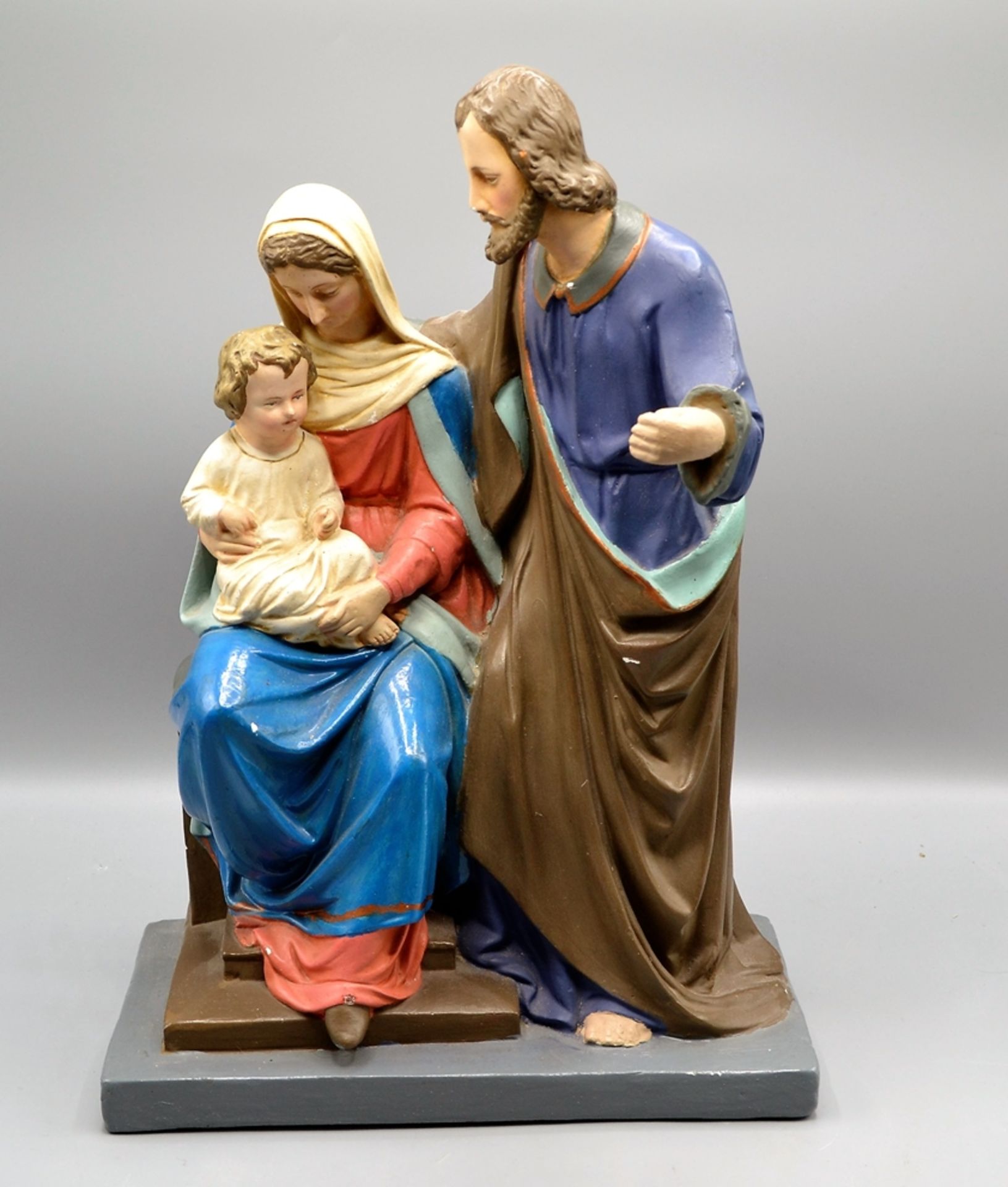 Figurengruppe Gips Jesus Maria Josef FSW 40 ca. 39 cm