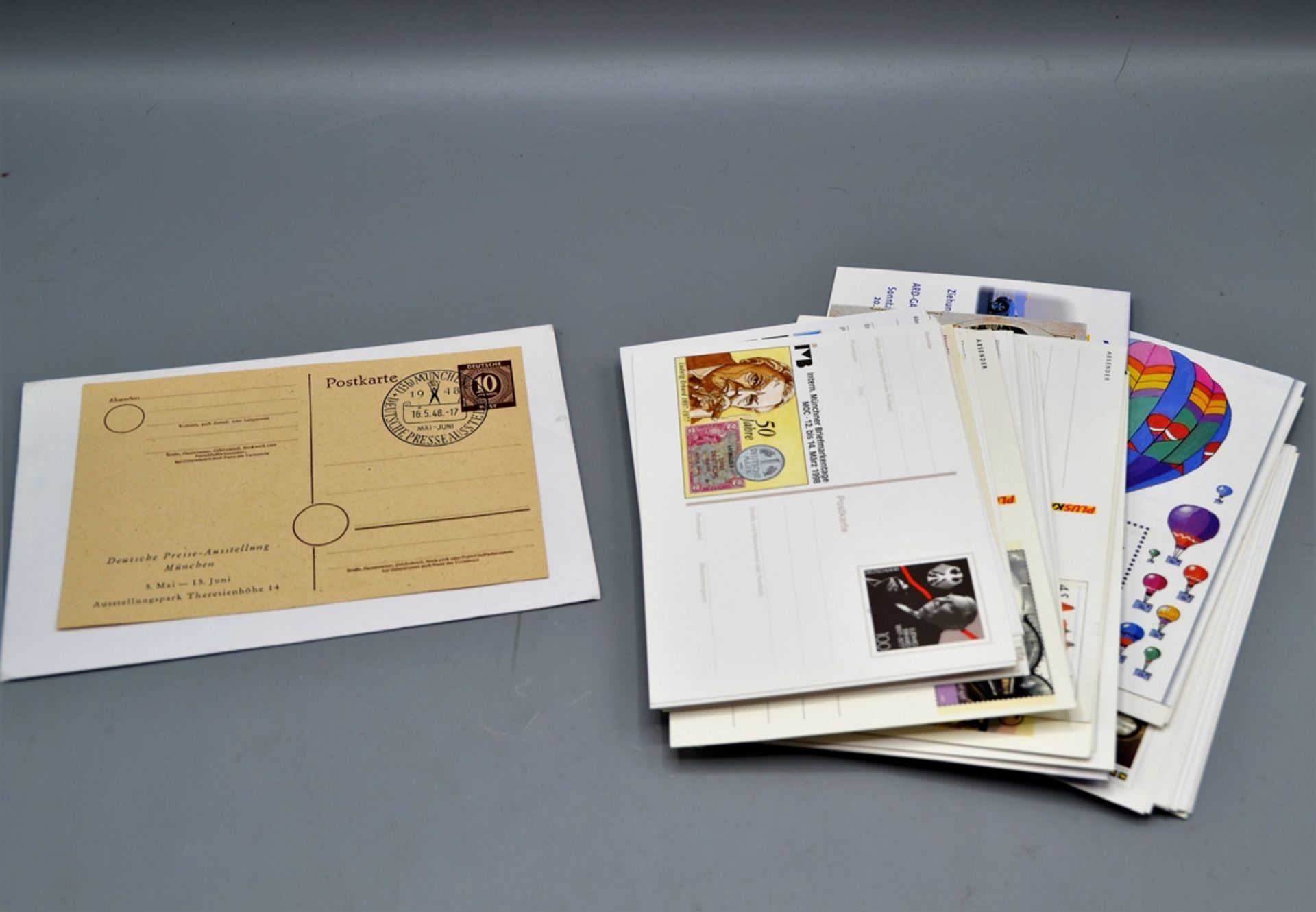 Briefmarkensammlung Deutsches Reich BRD Bayern etc., darunter Faltbrief mit Briefmarke 1/2 Neu Gros - Bild 11 aus 20