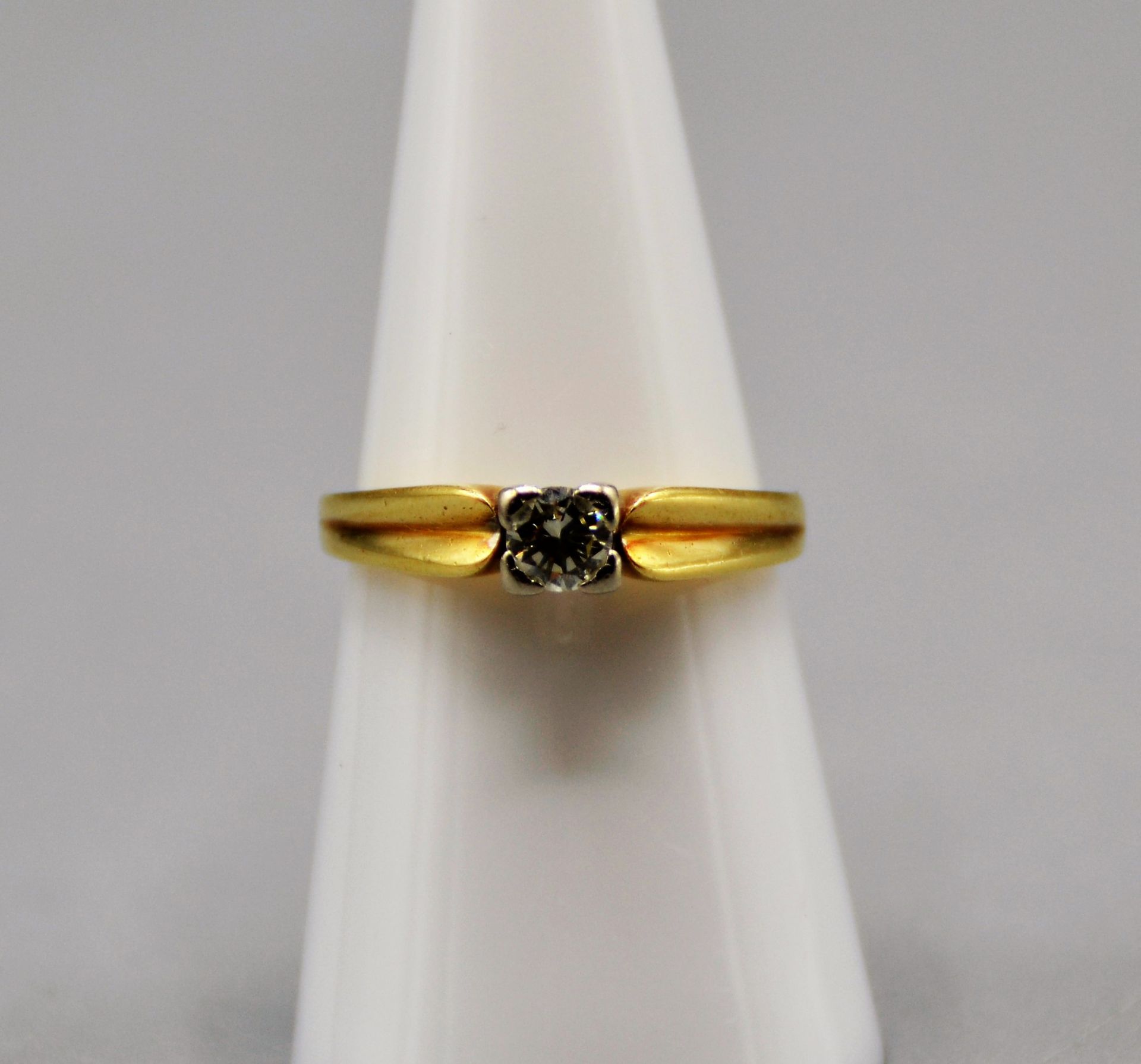 Brillantring 0,2 ct. Gold 585, Ø 17 mm, 3,5 g