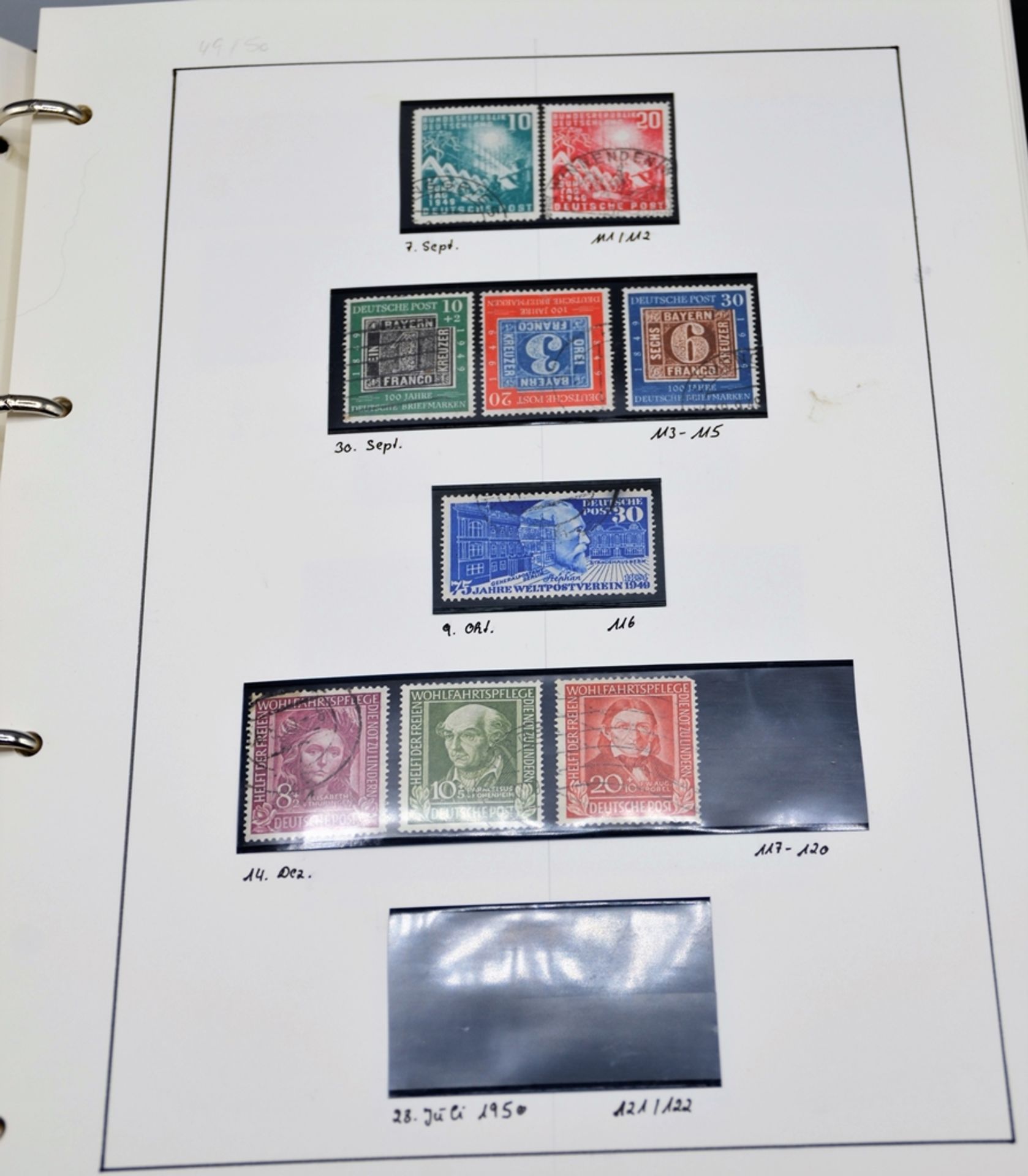 Briefmarkensammlung Deutsches Reich BRD Bayern etc., darunter Faltbrief mit Briefmarke 1/2 Neu Gros - Bild 18 aus 20