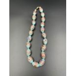 An Austrian handpainted necklace circa 1800's