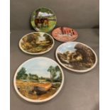 Five picture plates, Spode, Old Royal Vale etc