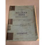 Hillman minx service manual 1936, 1937,1938,1939