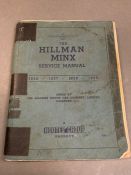Hillman minx service manual 1936, 1937,1938,1939