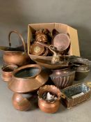 A large selection of copper items.