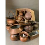 A large selection of copper items.