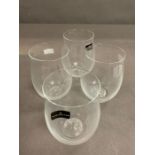 Four Darlington crystals stemless wine glasses