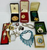 A small selection of costume jewellery and watches including a Links Sweetie bracelet.