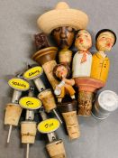 A selection of vintage bottle stoppers