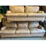 A Duresta style three seater and two seater sofa