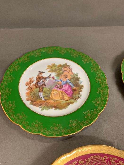 A set of four decorative picture plates, Lazeyras Limoges ranches - Image 2 of 6