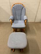 A Dutailier rocking chair and stool