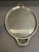 A Mappin & Webb silver plated tray (Max measurements 65cm x 40cm)