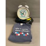 A 'Wake Up To Wogan' Alarm Clock 1980's and a 'Wake Up To Wogan' sweatshirt (Size L)