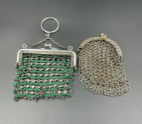 Two Victorian mesh purses