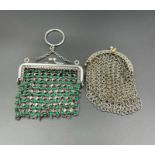 Two Victorian mesh purses