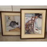 A Pair of Lesley Fotherby Prints