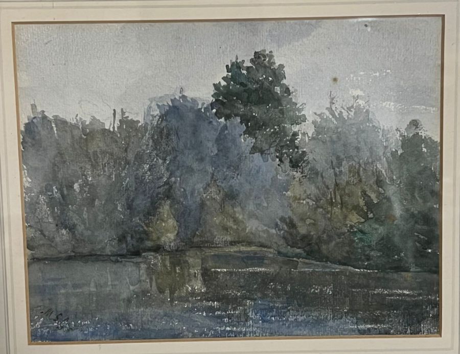 Marie S.Cooper, "Still waters", watercolour, framed and glazed, signed 48cm x 44cm - Image 2 of 3