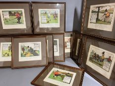 A large group of golf prints after Charles Crombie and printed-distributed by the French sparkling