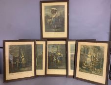A set of six prints after "Cries of London", framed and glazed, 43.5cm x 33.5cm.