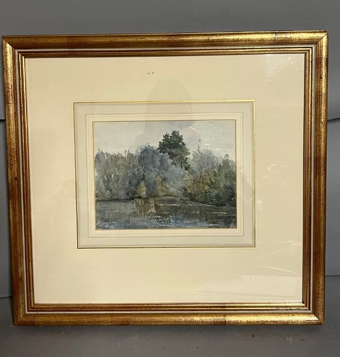 Marie S.Cooper, "Still waters", watercolour, framed and glazed, signed 48cm x 44cm