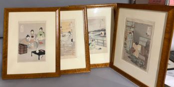 Set of four Japanese prints