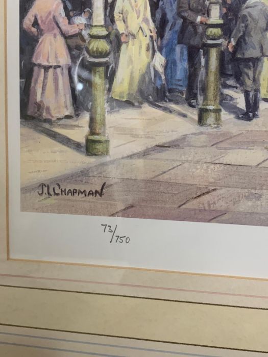 Two Edwardian themes special edition prints by J.L. Chapman, signed and numbered, framed and glazed, - Image 6 of 7