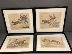 A Set of four carriage themed, framed prints.