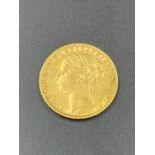 An 1876 Gold Sovereign Coin