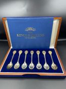 The kings and Queens of Europe silver spoon collection embellished with 24 ct gold.