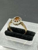 A 9ct gold ring with garnet setting (Total Weight 2.6g Size M