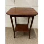 An octagon shape side table with shelf under (H70cm W52cm D41cm)