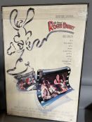 An original movie poster from Roger Rabbit, Framed and glazed (102cm x 69cm) from the Estate of