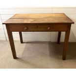 A pine French style farmhouse table (H76cm W107cm D65cm)