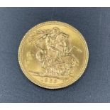 A 1966 Gold Sovereign coin
