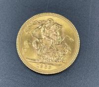 A 1966 Gold Sovereign coin