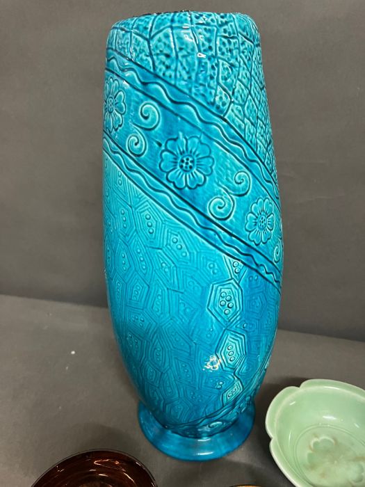 A mixed selection of ceramics including Burmantoft vase 1402 - 42cm H - Image 3 of 4