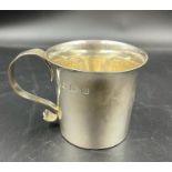 A silver Christening mug by Thomas Bradbury & Sons Ltd (Sheffield) (Total Weight 183g)