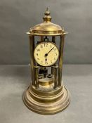 A brass bandstand louvre clock possibly by Gustav Becker clock