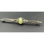 An opal brooch