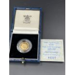 A 500th Anniversary of the First Gold Sovereign Half Sovereign with certifcate