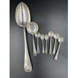 A selection of silver spoons, various designs and hallmarks (Total Weight 126g)