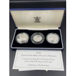 A 1994 three coin silver proof collection commemorating the 50th Anniversary of the Allied