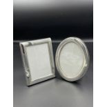 Concorde memorabilia: Two hallmarked silver photo frames, one oval one rectangular