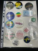 A selection of crew badges for BBC productions including Blue Peter, Old Grey whistle Test and