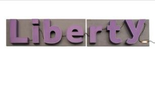 A "Liberty" wall sign, once Illuminated not tested